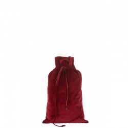 Sac de Noël en textile rouge 30x1x50 cm