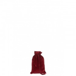 Saco de Navidad de terciopelo rojo de 18x1x28 cm