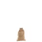 Sac de Noël quadrillé en polyester beige 18x1x28 cm