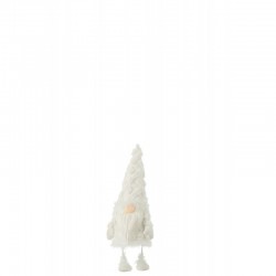Lutin en textile blanc 15x11x38 cm