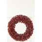 Corona de bayas de resina roja 45x6x45 cm