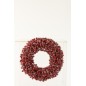Corona de bayas de resina roja 35x6x35 cm