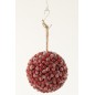 Bola de bayas de resina roja de 17x17x17 cm