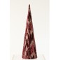 Cône de Noël en textile Bordeaux 20x20x66 cm