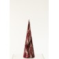 Cône de Noël en textile Bordeaux 14x14x47.5 cm