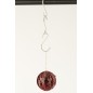 Bola de Navidad de resina Bordeaux 8x8x8 cm