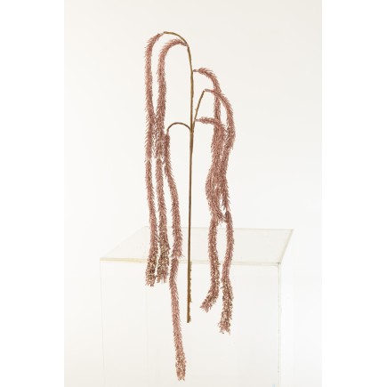 Branche pendante pailletée en plastique rose 60x2x60 cm