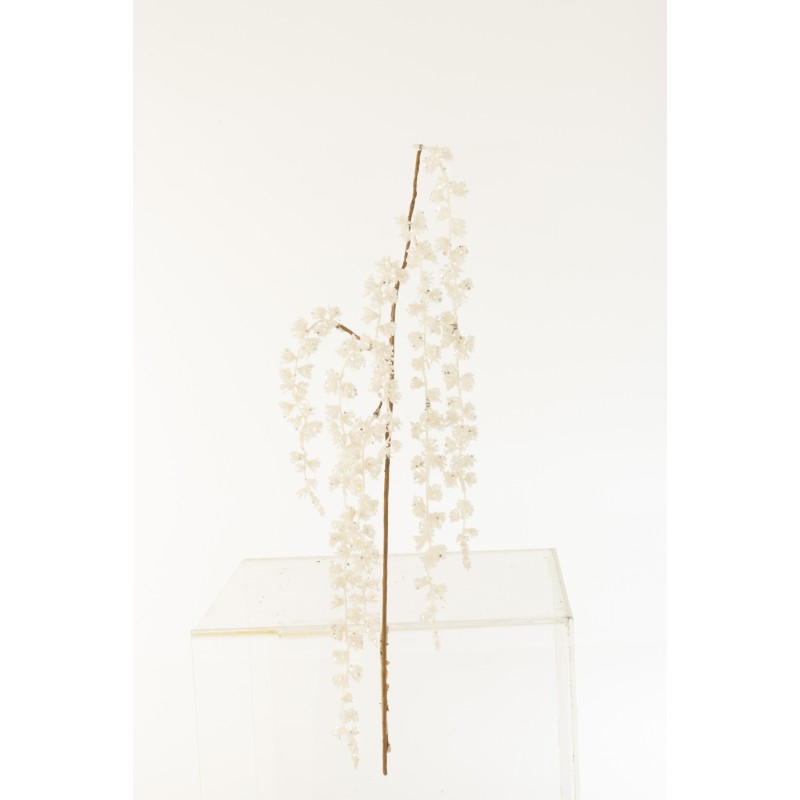 Branche pendante pailletée en plastique blanc 40x2x90 cm Branche pendante pailletée en plastique blanc 40x2x90 cm