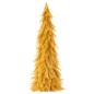 Cône de Noël en Plumes jaune 18x18x60 cm