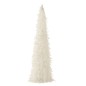 Cône de Noël en Plumes blanc 15x15x60 cm