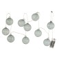 Guirlande 10 boules à led en verre gris 165x6.7x6.7 cm