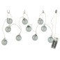 Guirnalda de 10 bolas de led de vidrio gris 165x4.5x4.5 cm