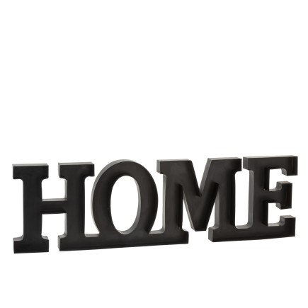 home lettres metal noir