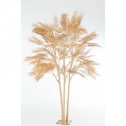 Árbol de hojas de palma de metal dorado de 180x180x250 cm