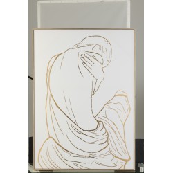 Cadre silhouette en toile or 103x4.3x143 cm