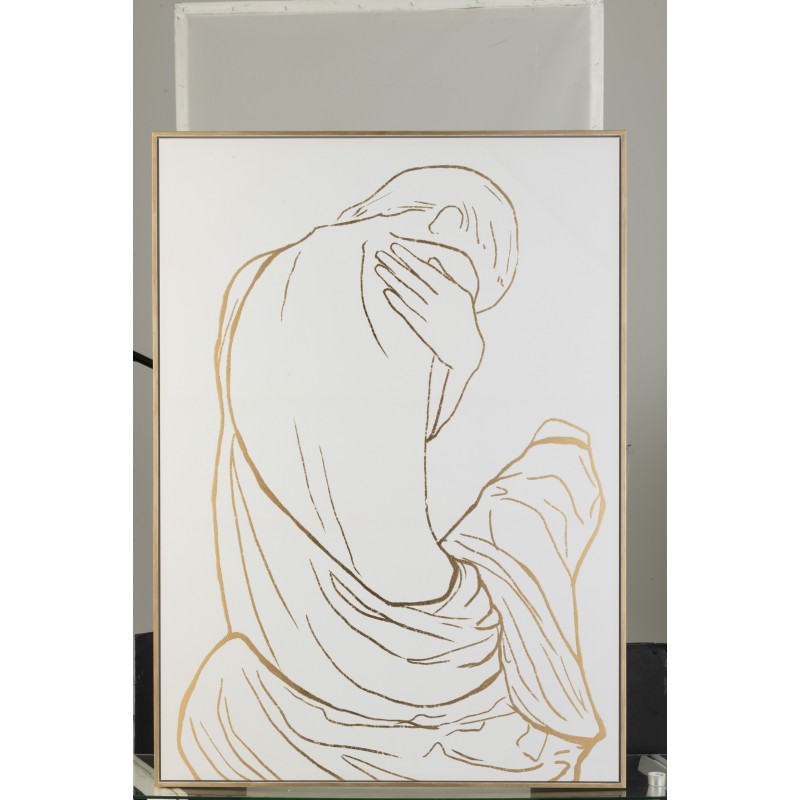 Cadre silhouette en toile or 103x4.3x143 cm