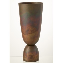 Vase thor aluminium en métal Bronze 20x20x49 cm