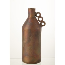 Vase  en aluminium Bronze 20x15.5x45 cm