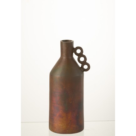 Vase  en aluminium Bronze 16x13.5x35 cm