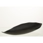 Plateau feuille en métal noir 67x20x11 cm