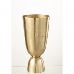 Vase thor aluminium en métal or 19x19x40 cm