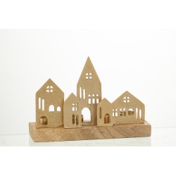 Bougeoir sapin de Noël en Aluminium Or 30x9x20cm