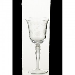 Vaso de vino de vidrio transparente 8,5x8,5x20cm