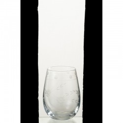Vaso de agua de vidrio transparente 8,5x8,5x11,5cm