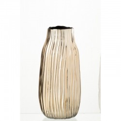 Vase en verre or 12x12x26 cm