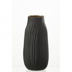 Vase en verre noir 12x12x26 cm