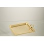Plato de metal dorado de 23x23x1.3 cm