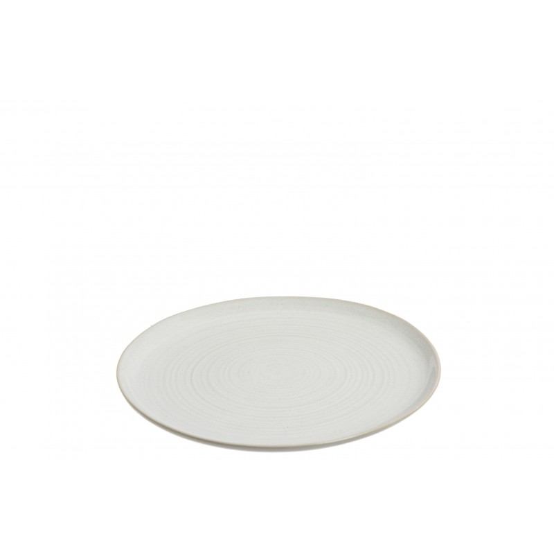 Assiette plate en céramique blanche D22cm