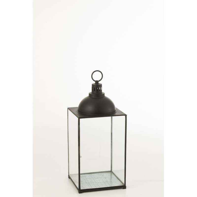 Lanterna rettangolare in metallo nero 36x36x85 cm Lanterna rettangolare in metallo nero 36x36x85 cm