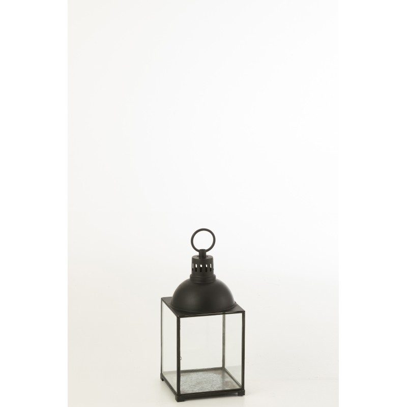 Lanterna rettangolare in metallo nero 24x24x57 cm Lanterna rettangolare in metallo nero 24x24x57 cm