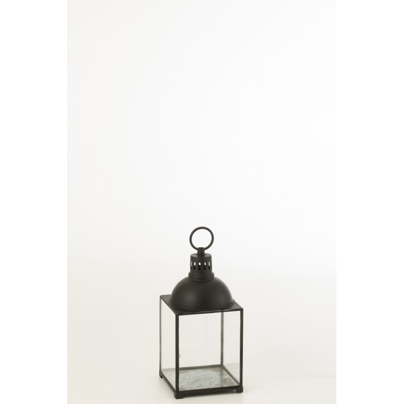 Lámpara rectangular de metal negro de 24x24x57 cm