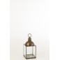 Lanterna rettangolare in metallo Bronzo 24x24x57 cm Lanterna rettangolare in metallo Bronzo 24x24x57 cm