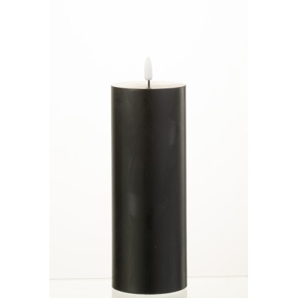 Vela LED de plástico negro 7.5x7.5x20 cm