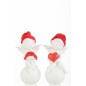 Set de 2 anges de Noël sur balle en résine multicouleur 10.5x9x21.5 cm