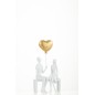 Couple avec coeur doré en résine blanche 12x7x23.5 cm Couple avec coeur doré en résine blanche 12x7x23.5 cm