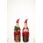 Set de 2 Pères Noël en métal multicouleur 13x10x32 cm