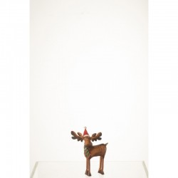 Escultura navideña de metal multicolor de 13x8x15 cm
