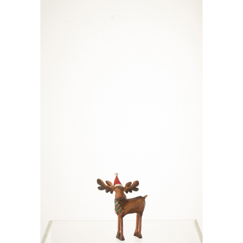 Élan de Noël en métal multicouleur 13x8x15 cm