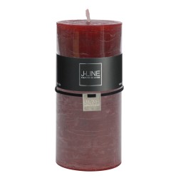 Bougie cylindrique en Paraffine rouge 7x7x15 cm