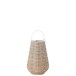 Lanterne tissée en plastique crème 33x33x47 cm Lanterne tissée en plastique crème 33x33x47 cm