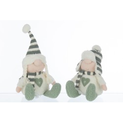 Set de 2 enfants assis en résine multicouleur 19x10x48 cm