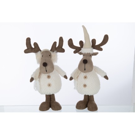 Set de 2 rennes de Noël en résine multicouleur 18x15x52 cm