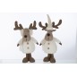 Set de 2 rennes de Noël en résine multicouleur 18x15x52 cm