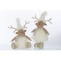 Set de 2 rennes de Noël en résine multicouleur 15x13x42 cm