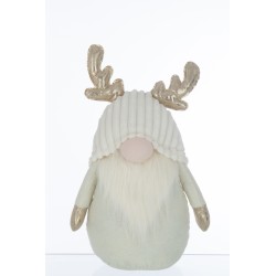 Lutin avec bois de cerf en résine multicouleur 28x15x53 cm