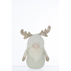 Lutin avec bois de cerf en résine multicouleur 22x12x42 cm